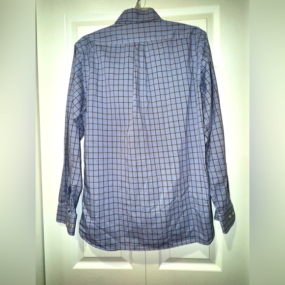 Daniel Cremieux Blue Checkered Slim Fit Men's Shirt. Size M. VGUC - Picture 2 of 4